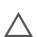 Ein Dreieck informiert über die Möglichkeiten der Bleichung. Ein weißes Dreieck bedeutet, dass jedes Bleichmittel erlaubt ist.