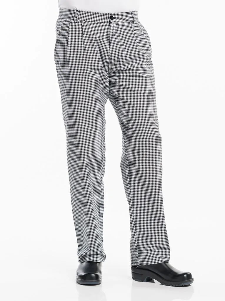 Chef Pants Pepita Black Chaud Devant
