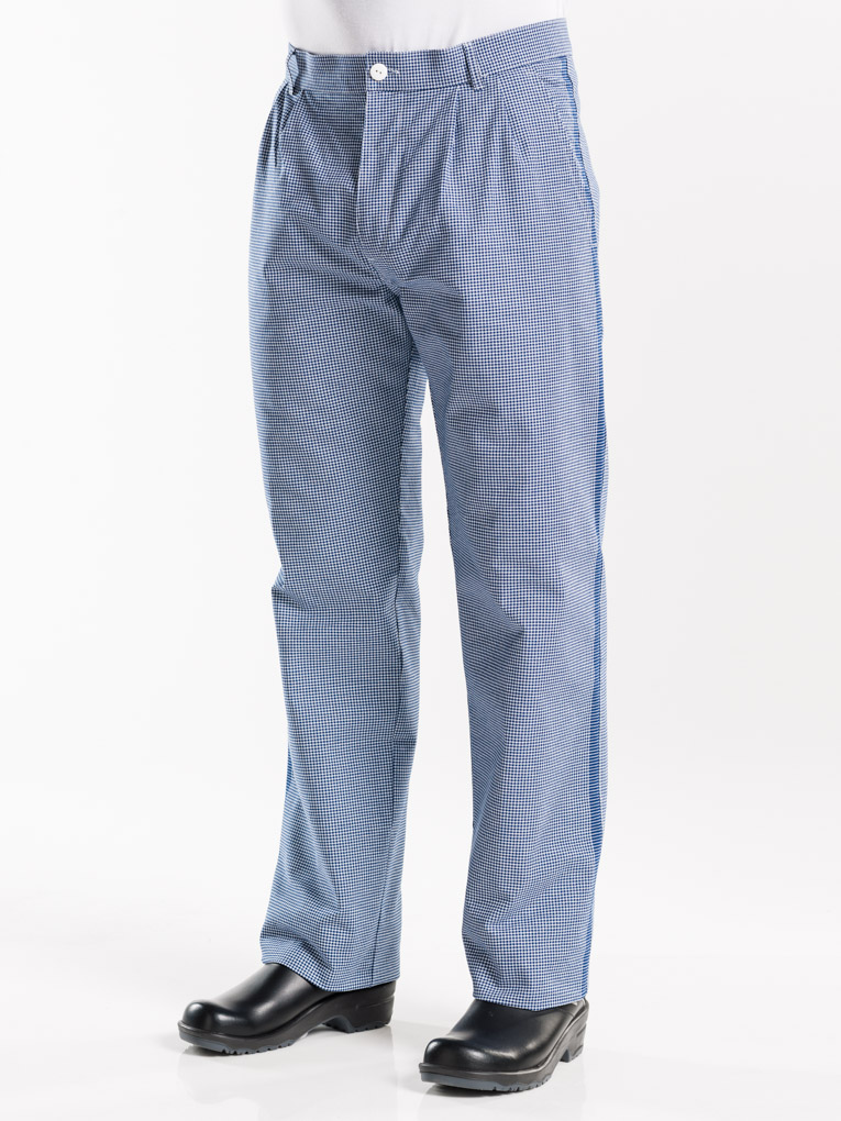 Chef Pants Pepita Blue