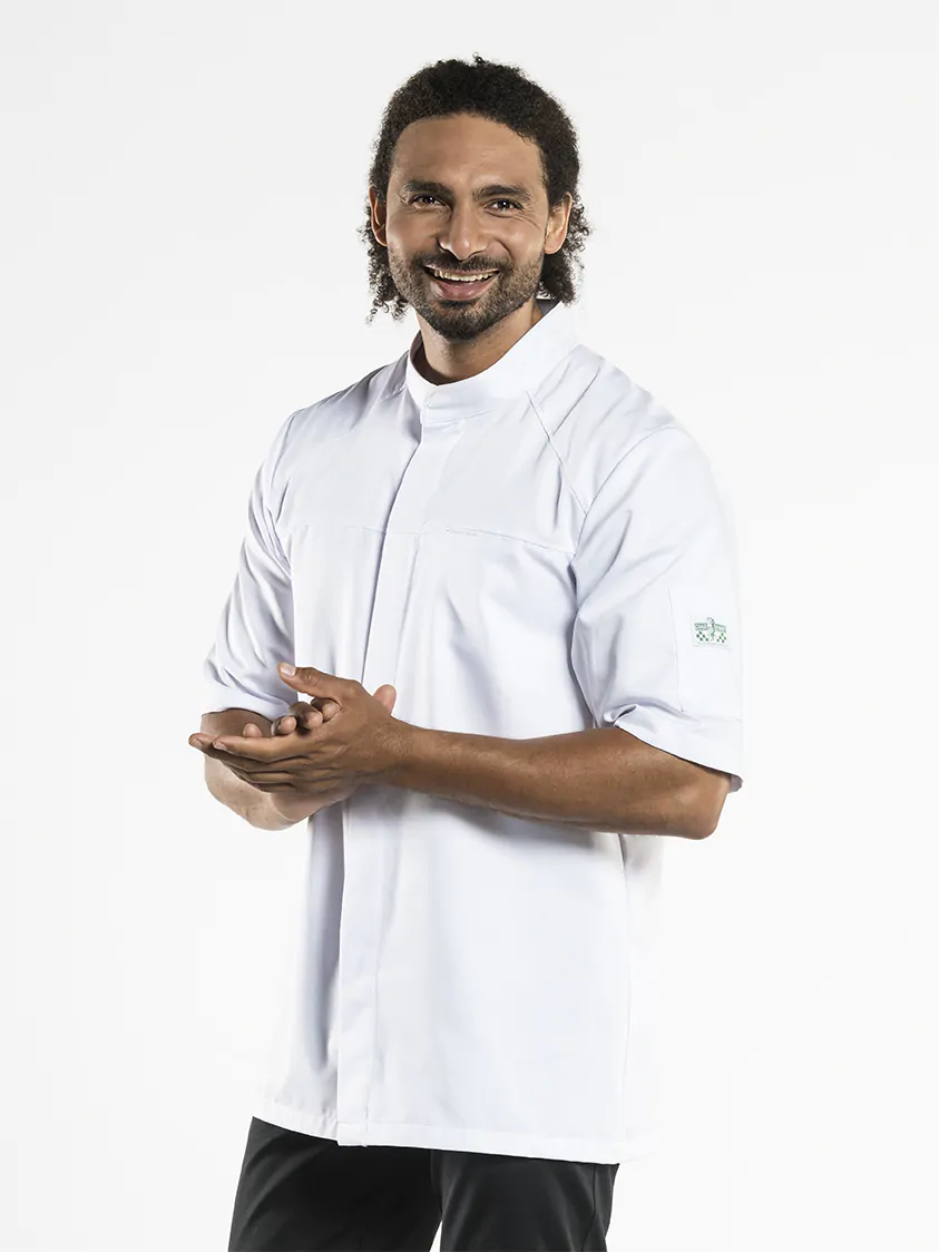Chef Jacket Salerno RPB White Short Sleeve - Chaud Devant