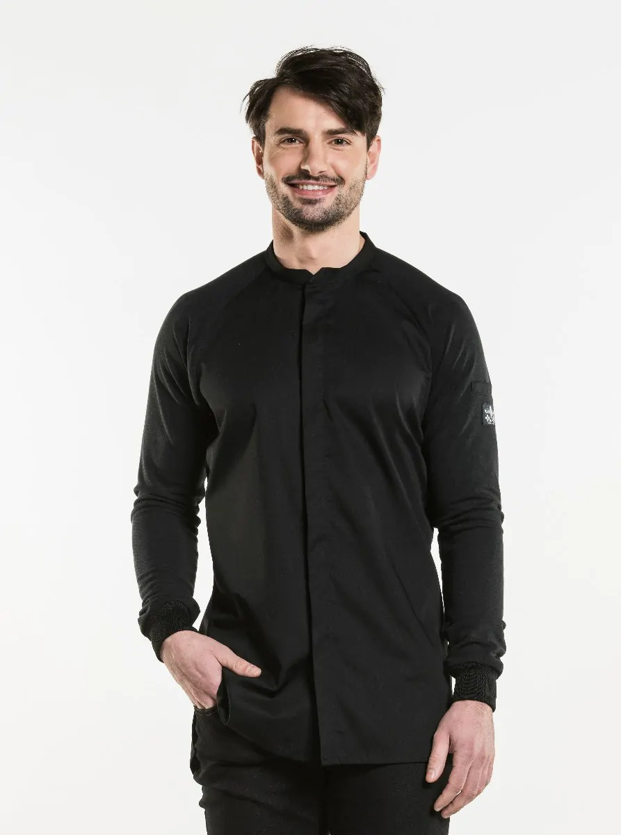 Chef Jacket Fratello FX Black Stretch - Chaud Devant