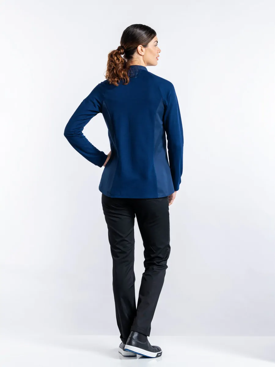 Chef Jacket Lady Sorella FX Navy Stretch - Chaud Devant