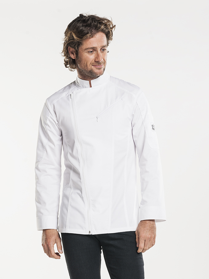 Chef&#x20;Jacket&#x20;Biker&#x20;White