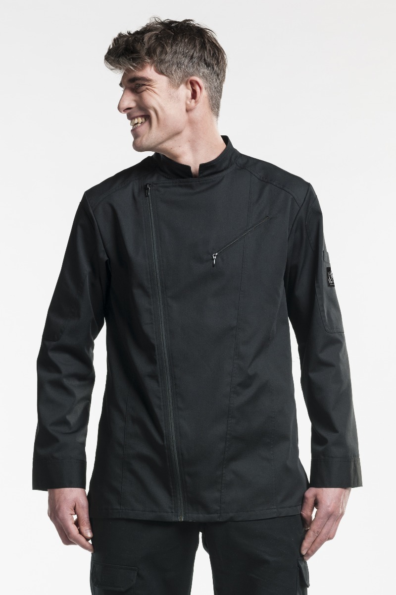 Chef Jacket Biker Black