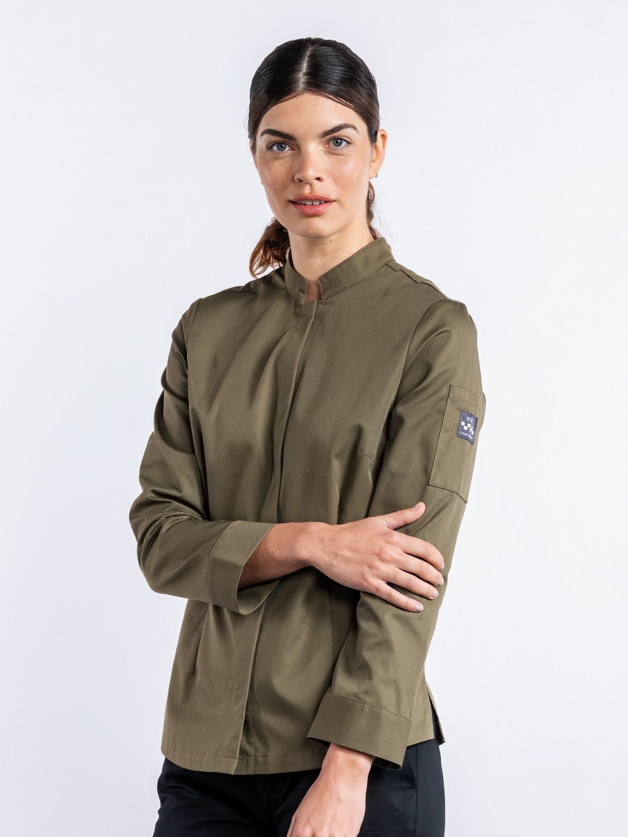 Chef&#x20;Jacket&#x20;Lady&#x20;Sabor&#x20;Dark&#x20;Olive