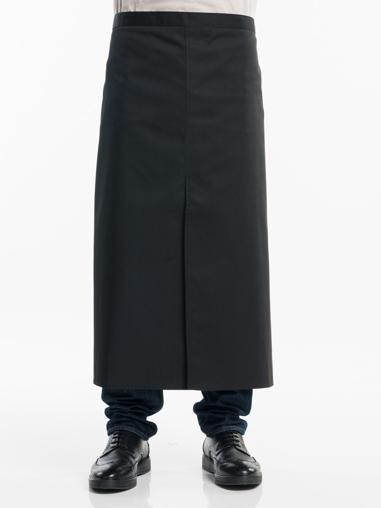 Apron Slit Black W100 - L80