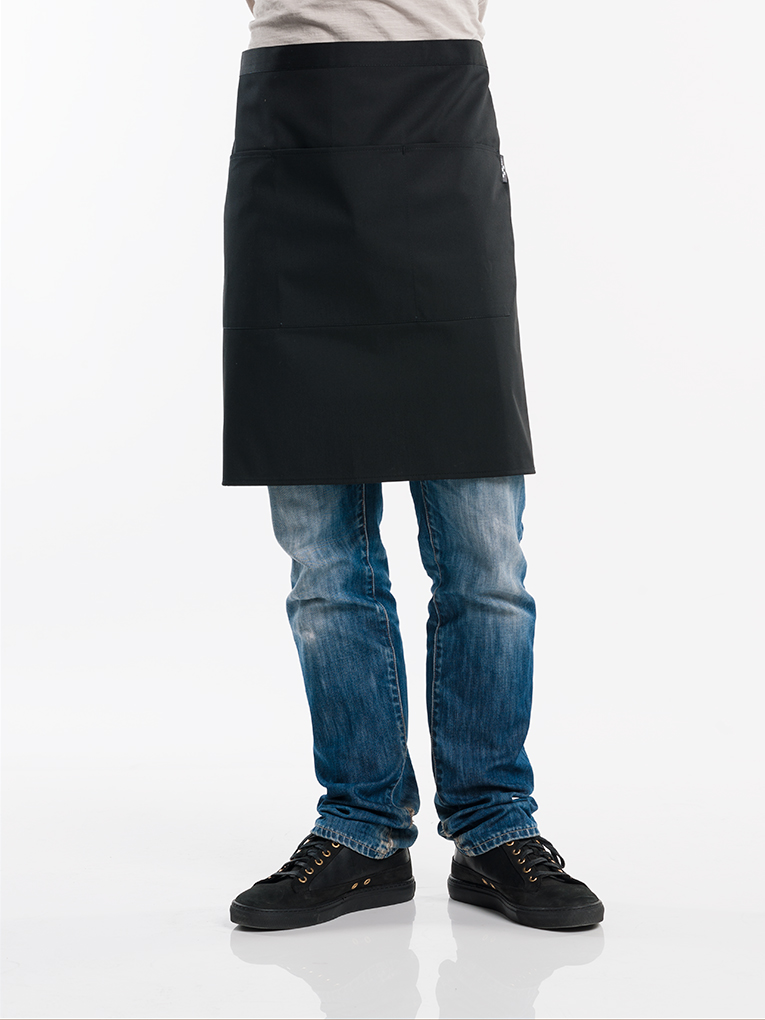 Apron 3-Pockets Black W100 - L50