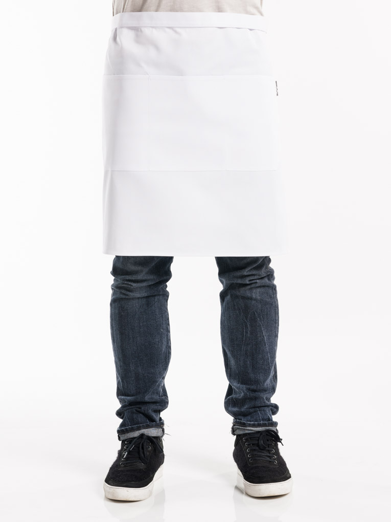 Apron 3-Pockets White W100 - L50