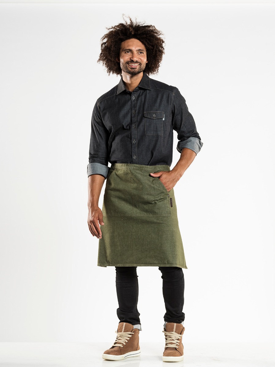 Apron Pouch Green Denim W80 - L60