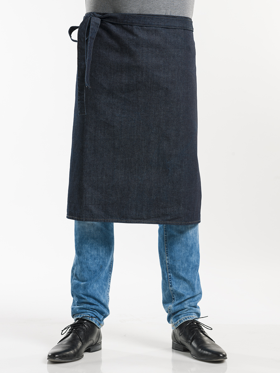 Apron Plain Blue Denim 26" W90 - L65