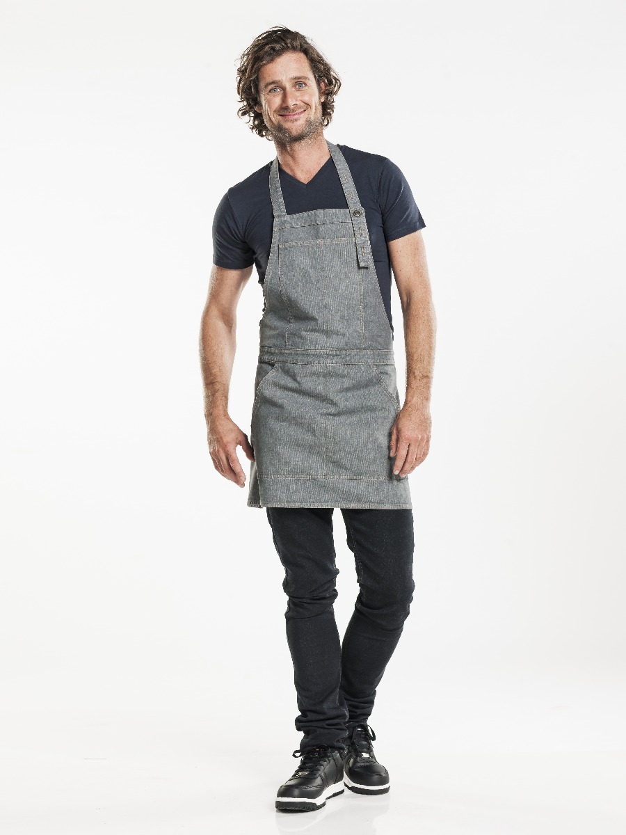 Bib Apron Salopet Grey Denim W80 - L70
