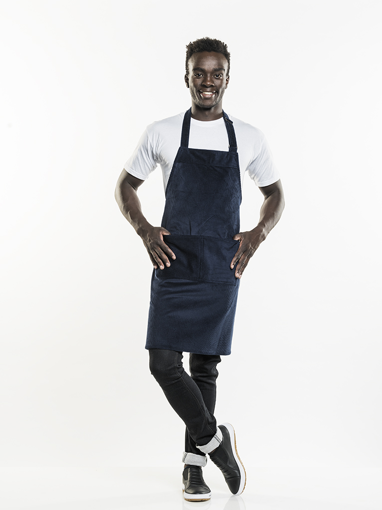 Bib Apron Blue Velvet W70 - L85