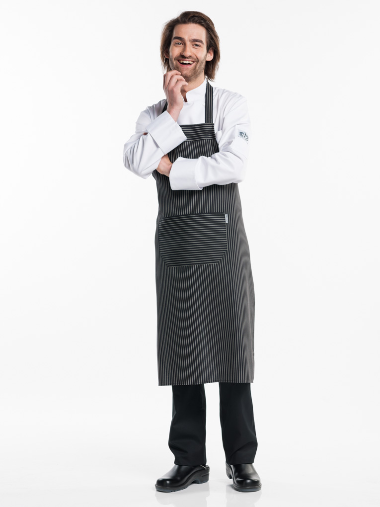 Bib Apron Ligne Noir W75 - L100