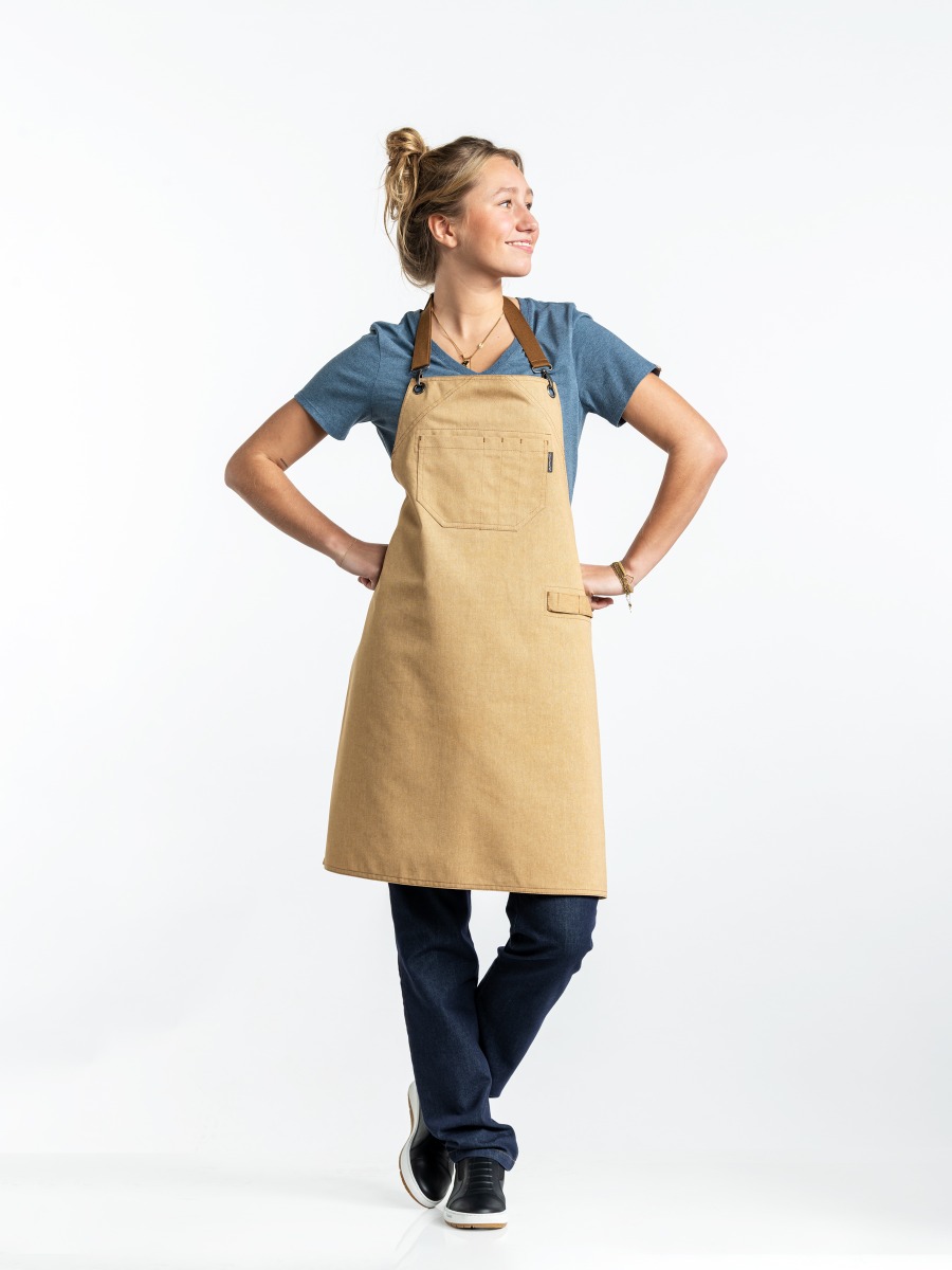 Bib Apron Clip Mustard W70 - L85