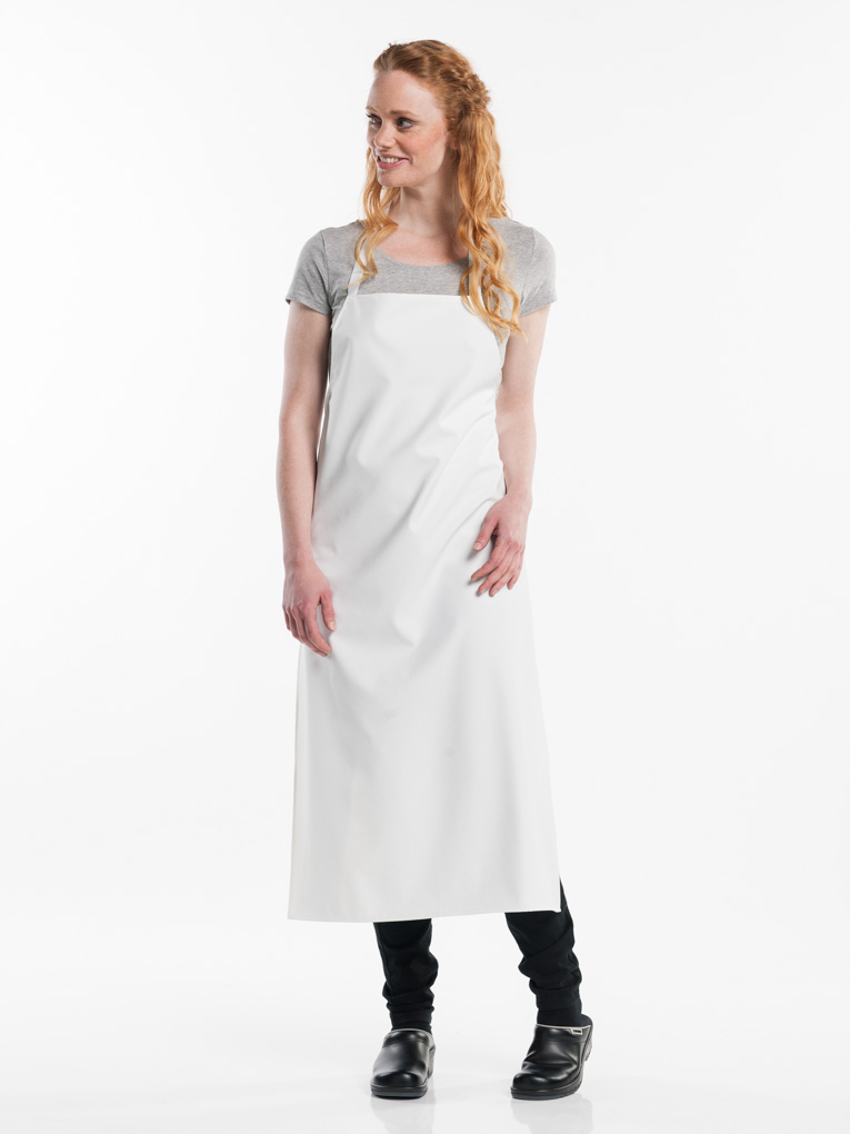 Bib Apron Waterproof White W75 - L110