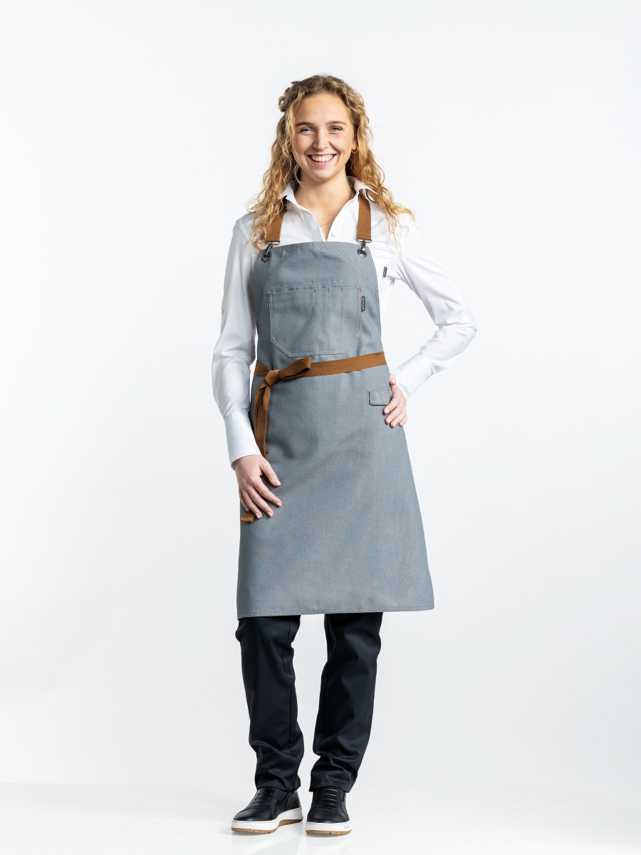 Bib Apron Clip Grey W70 - L85