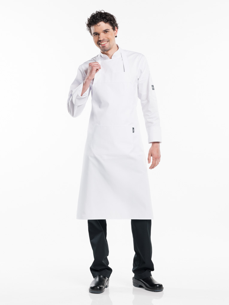 Bib Apron White W75 - L100