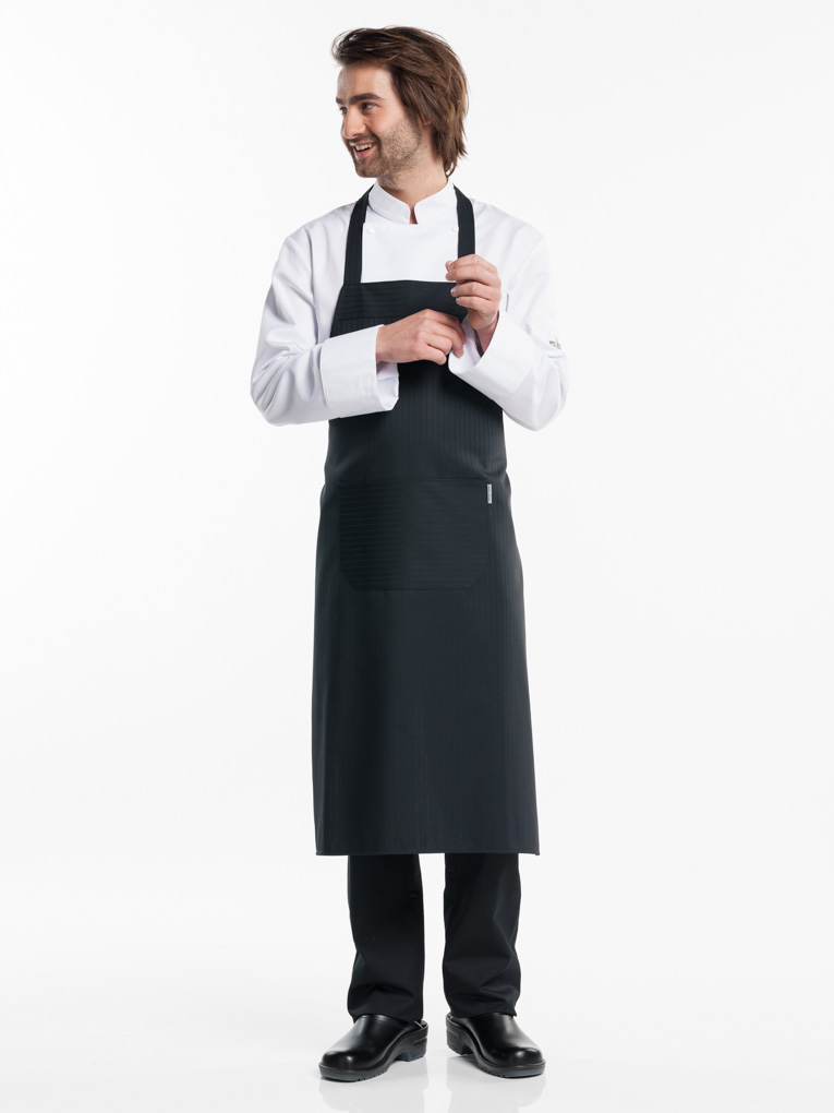 Bib Apron Santino Black W75 - L100