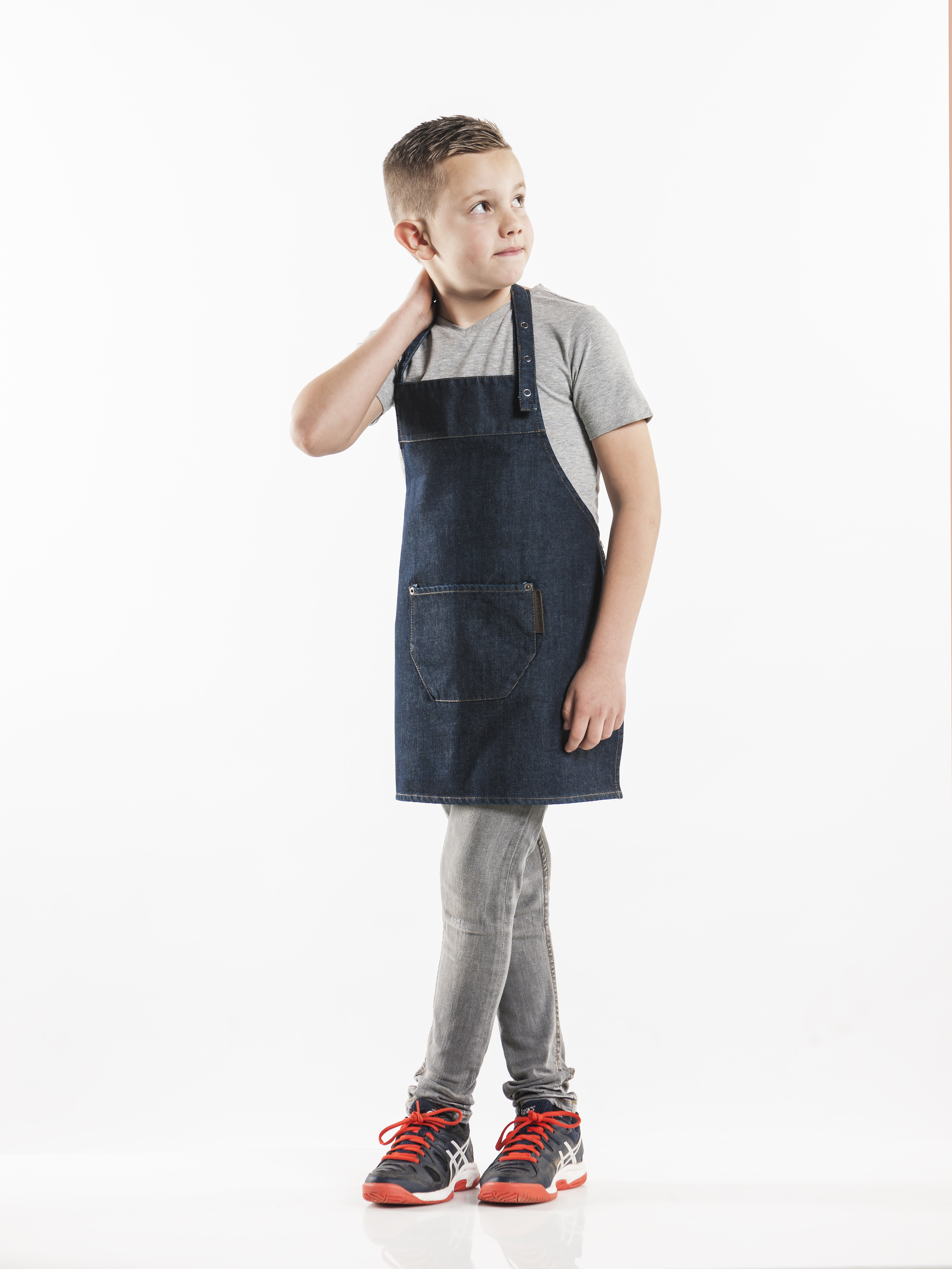 Bib Apron Kids Blue Denim W50 - L55