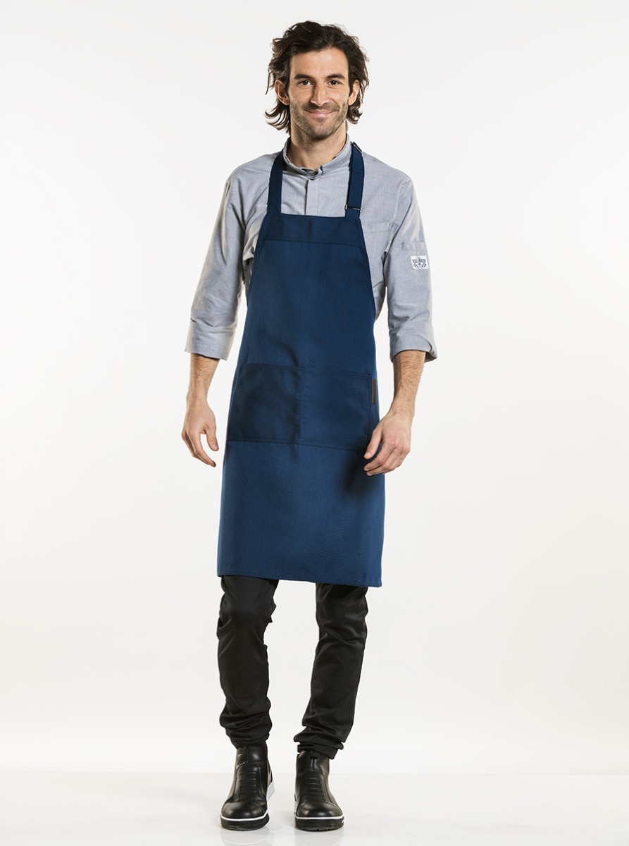 Bib Apron Nordic Base Blue W70 - L85