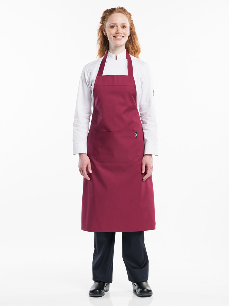 Bib Apron Burgundy W75 - L100