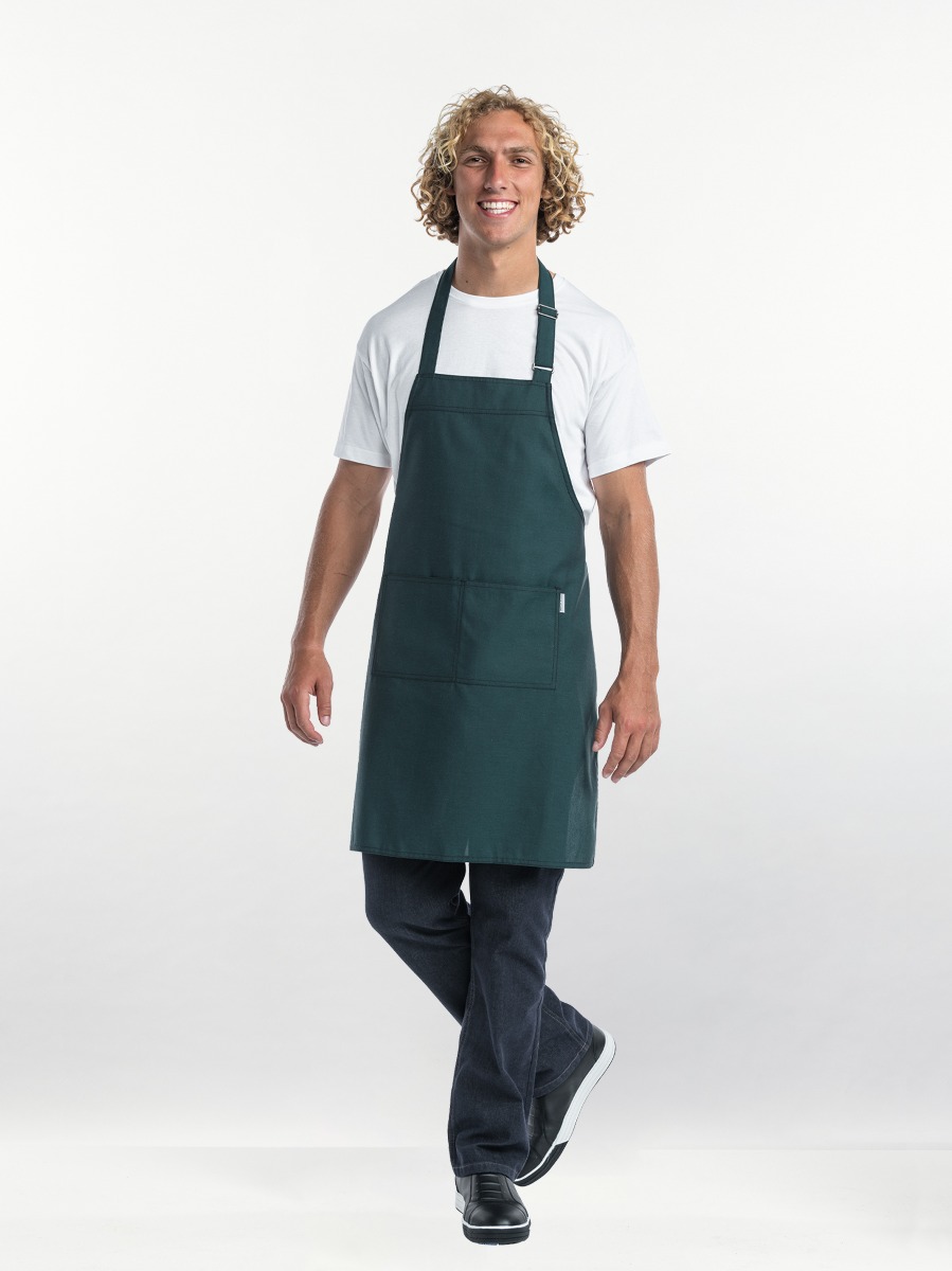 Bib Apron Base Pine Green W70 - L85