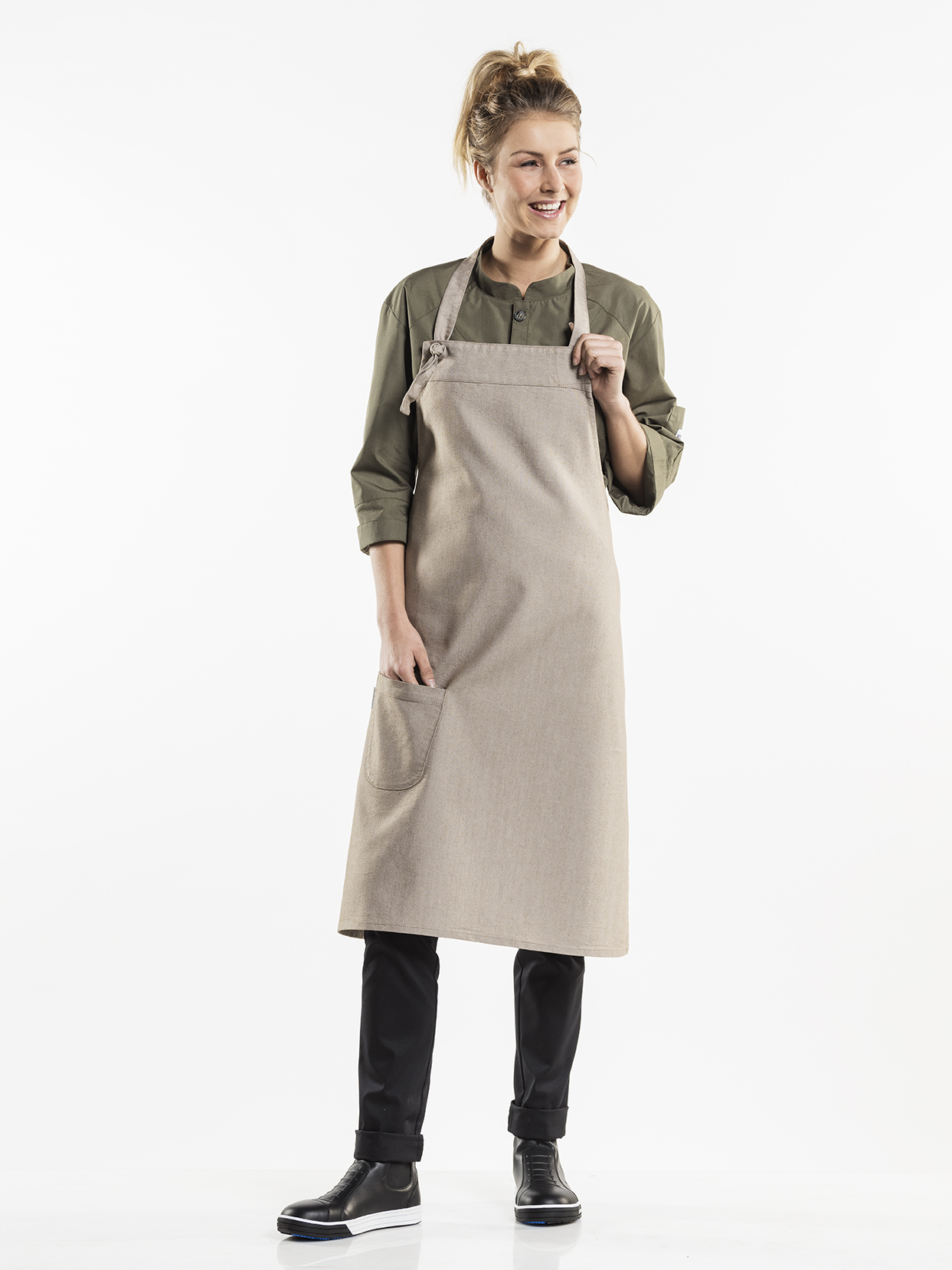 Bib Apron Bujutsu Sand W75 - L90