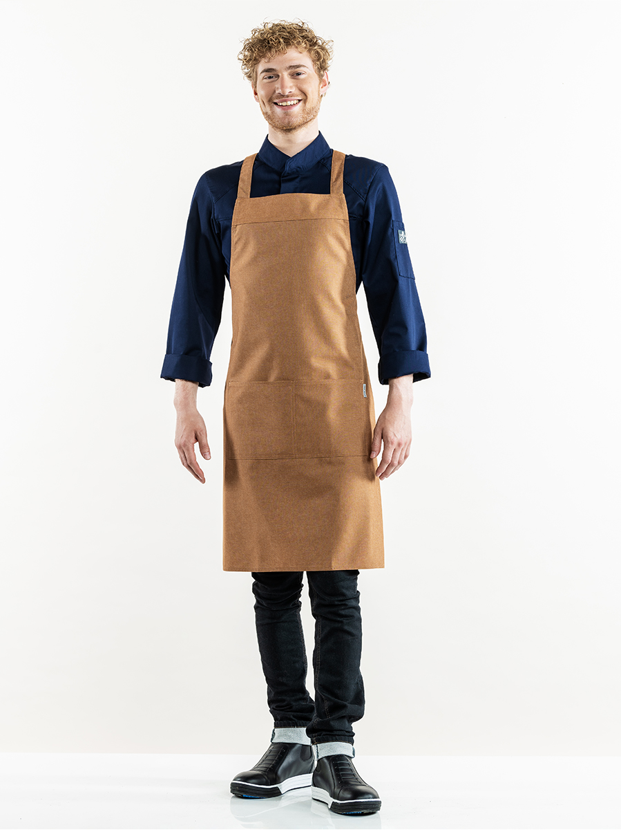 Bib Apron Cross Chestnut W70 - L85