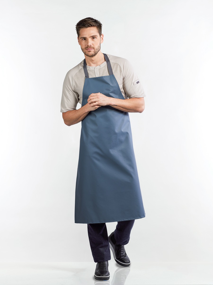 Bib Apron Waterproof Blue W75 - L110