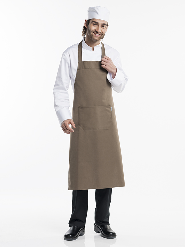 Bib Apron Taupe W75 - L100