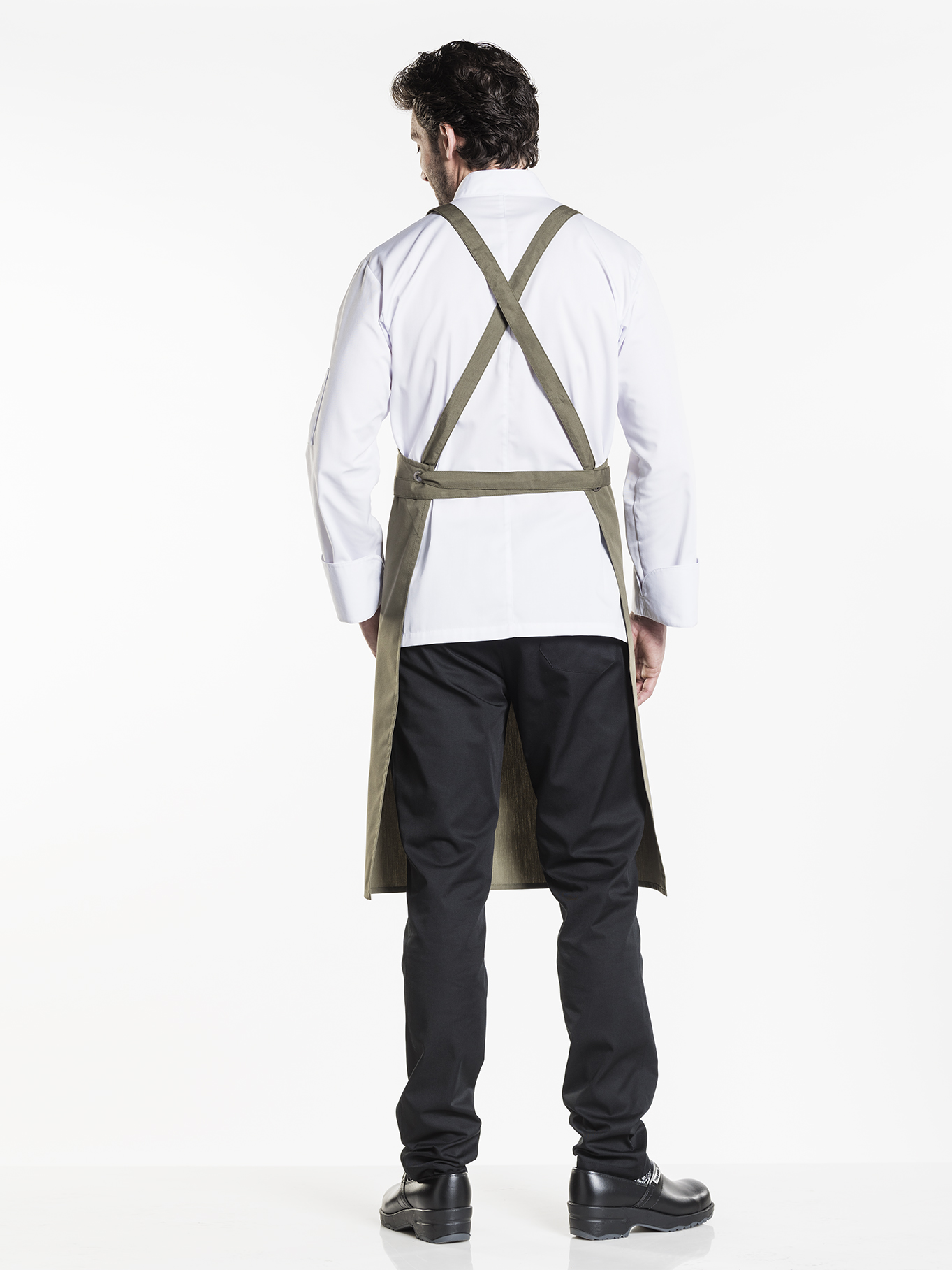Bib Apron Cross Dark Olive W85 - L100
