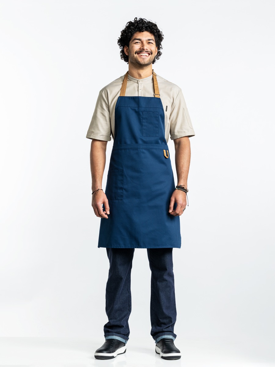 Bib Apron 2-Way Navy W70 - L85