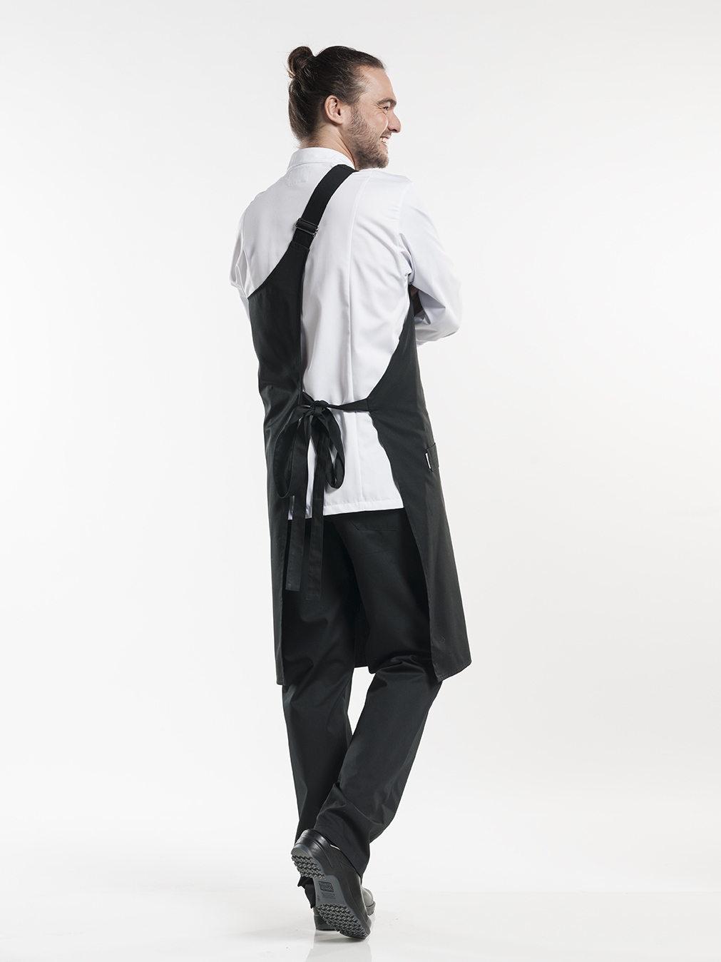 Bib Apron Butcher Black W90 - L100