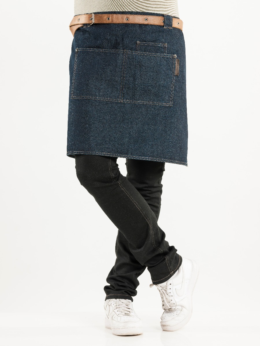 Apron Forene Blue Denim W70-L50