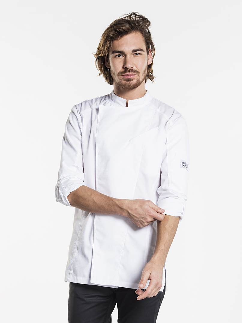 Chef Jacket Biker SFX White