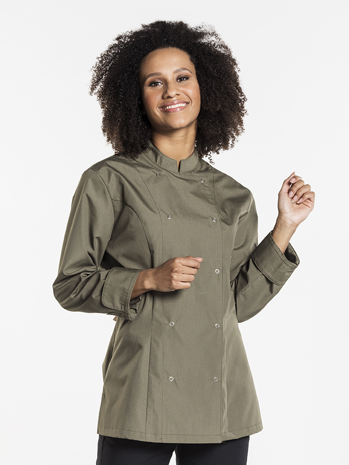 Chef&#x20;Jacket&#x20;Lady&#x20;Poco&#x20;Dark&#x20;Olive