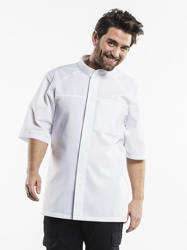 Chef Jacket Salerno SFX White Short Sleeve