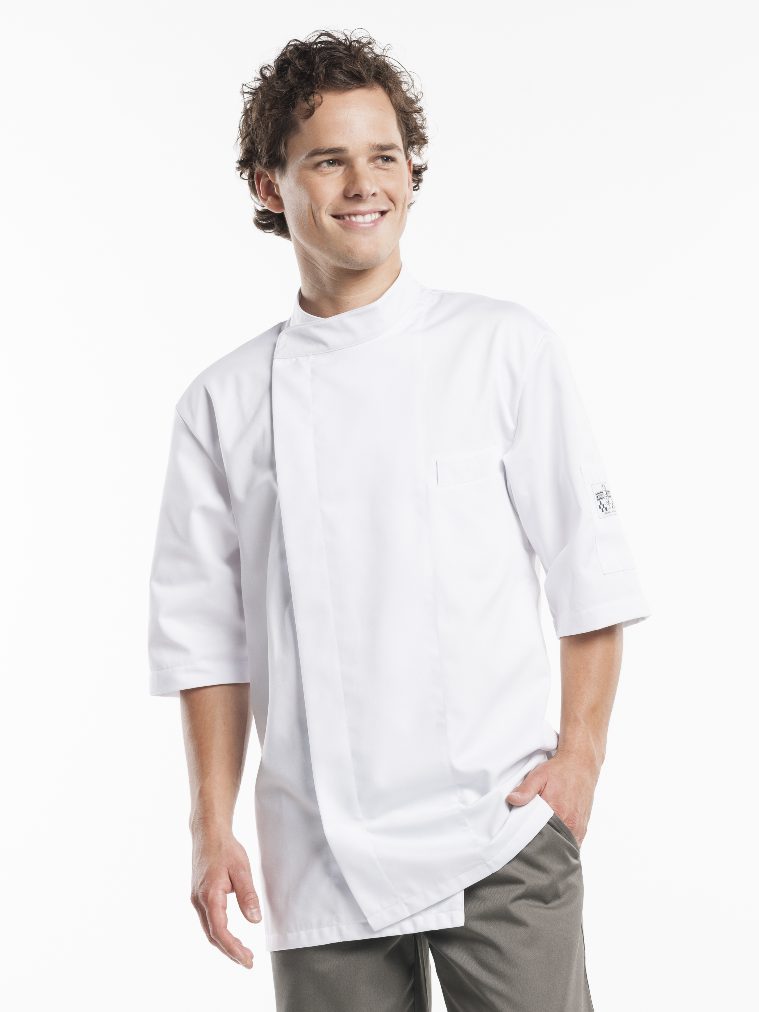 Chef Jacket Bacio White Short Sleeve