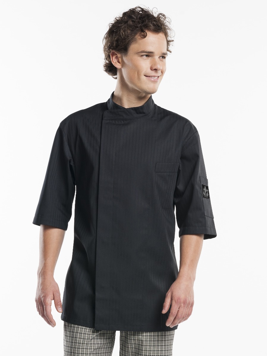 Chef Jacket Nova Black Short Sleeve