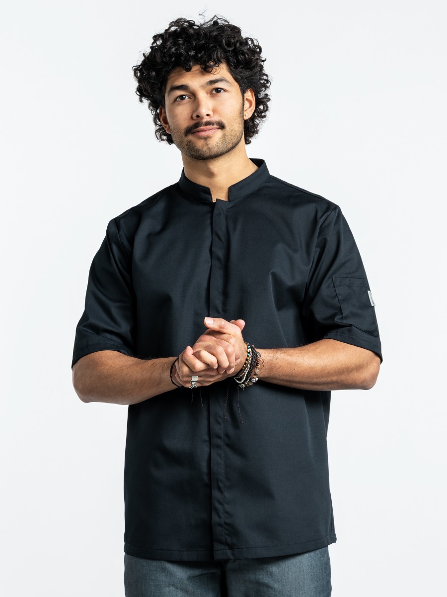 Chef Jacket Sabor Black Short Sleeve